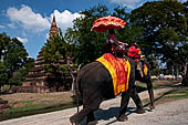 Ayutthaya, Thailand. Wat Ket with the unique pyramidal shape. 